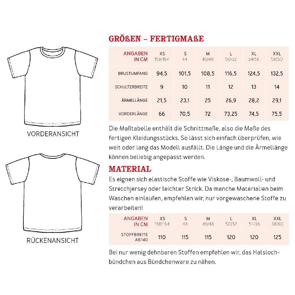 Papierschnittmuster Männer T-Shirt Herr Andy XS-XXL